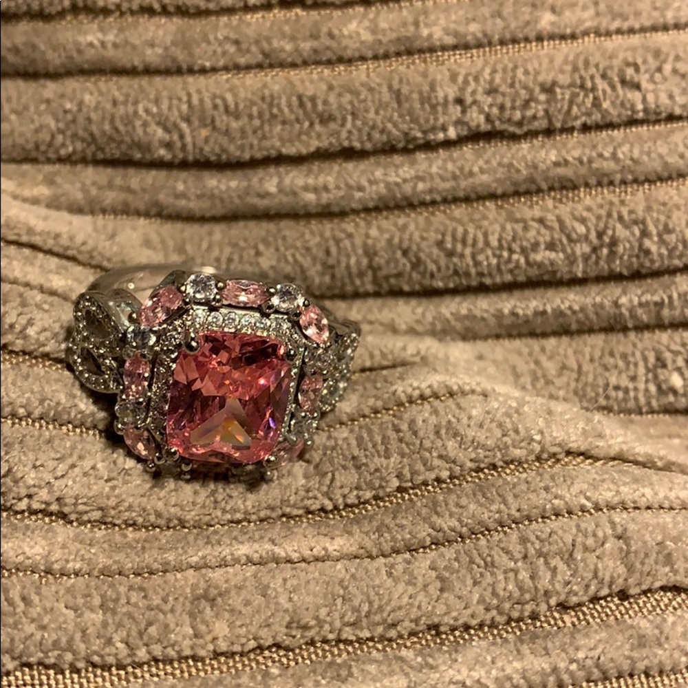 Extra large emerald shape pink AAA pink